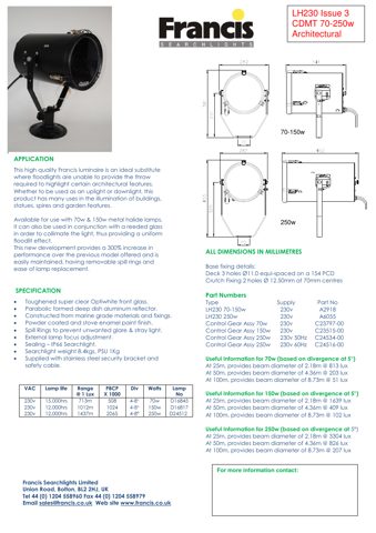 FRANCIS LH230 70-150w/LH230 250w – Drawing (9de8effe1506_S1-1 S. 1)