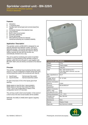 Autronica BN-320 – Page preview (9bdd79babceb_S1-1 S. 1)