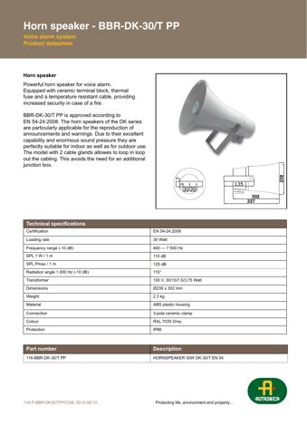 Autronica BBR-DK-30/T PP – Drawing (ca992bd35e6b_S1-1 S. 1)