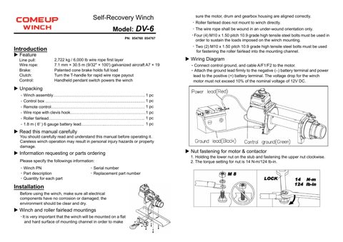 comeupwinch DV-6 – Drawing (e5e3f7d4d7ee_S1-1 S. 1)