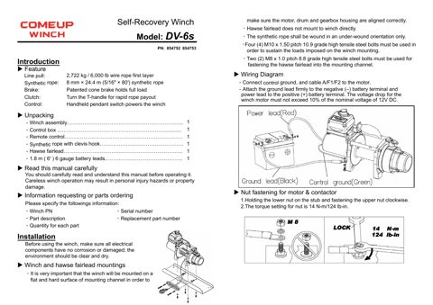 comeupwinch DV-6s – Drawing (8702bd984107_S1-1 S. 1)
