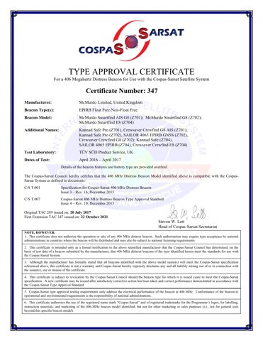 McMurdo Limited, United Kingdom McMurdo Smartfind E8-Z704 – Drawing (b63d34ba6c3f_S1-1 S. 1)