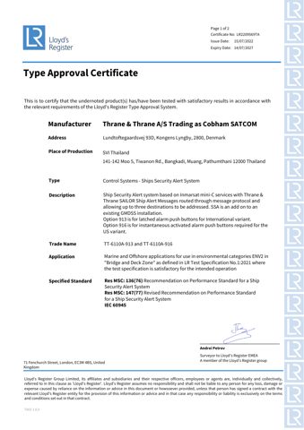 Thrane & Thrane TT-6110A-913 – Drawing (bd994986bb02_S1-1 S. 1)