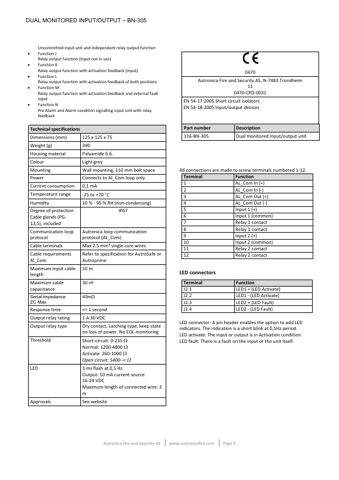Autronica Fire & Security BN-305 – Page preview (25019b974776_S1-6 S. 2)