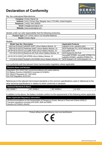 Ocean Signal LB3S – Drawing (4e870519733e_S1-1 S. 1)