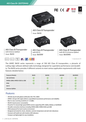 Alltek Marine / AMEC B650WS – Drawing (9d4bbb567d77_S1-1 S. 1)