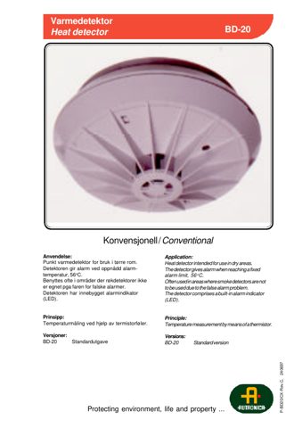 Autronica BD-20 – Seitenvorschau (6e72f8e232ed_S1-1 S. 1)