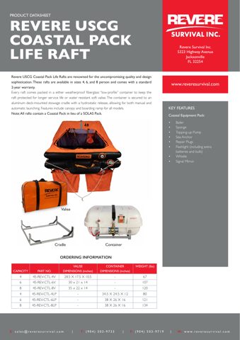 Revere Survival 45-REV-CTL-4V – Drawing (eb85514fa6e8_S1-1 S. 1)