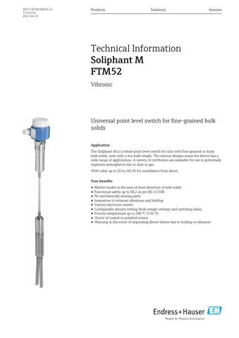 Endress+Hauser Soliphant M FTM52 Vibronic – Drawing (7fedc53cc254_S1-1 S. 1)