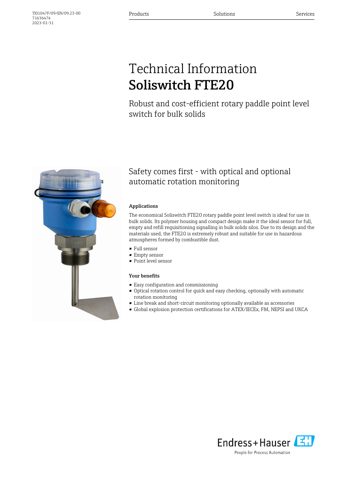 Endress+Hauser FTE20 – Drawing (5e371cf8cde1_S1-9 S. 1)