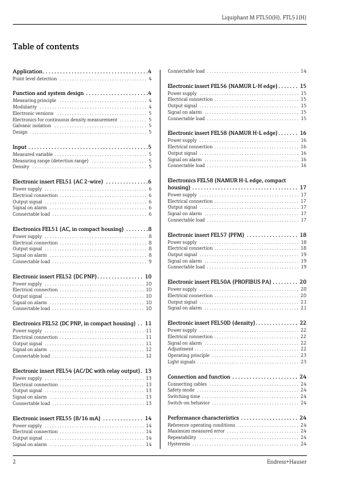 Endress+Hauser FTL50 – Page preview (1c4789eb4be3_S1-56 S. 2)