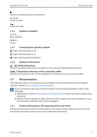 Endress+Hauser FTL33 IO-Link – Page preview (57c1946075e9_S1-52 S. 5)