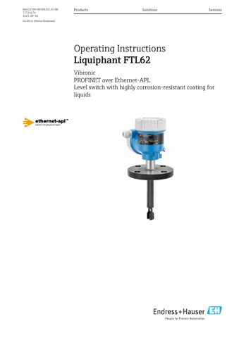 Endress+Hauser BA02339F – Page preview (99d78aac718e_S1-1 S. 1)