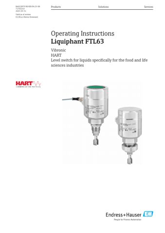 Endress+Hauser BA02287F – Page preview (f589821005f9_S1-1 S. 1)