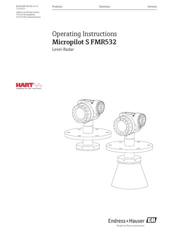 Endress+Hauser BA00208F – Drawing (6315be6a16c6_S1-1 S. 1)