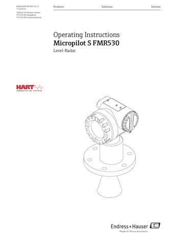 Endress+Hauser BA00206F – Drawing (0d5e90afc8be_S1-1 S. 1)