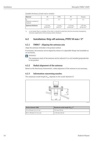 Endress+Hauser Micropilot FMR67 HART – Drawing (05a664e0aa1f_S12-66 S. 13)