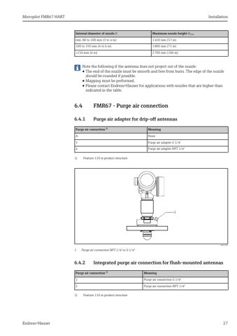 Endress+Hauser Micropilot FMR67 HART – Page preview (05a664e0aa1f_S12-66 S. 16)
