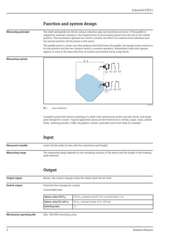 Endress+Hauser FTE31 – Page preview (6e2eae413269_S1-6 S. 2)