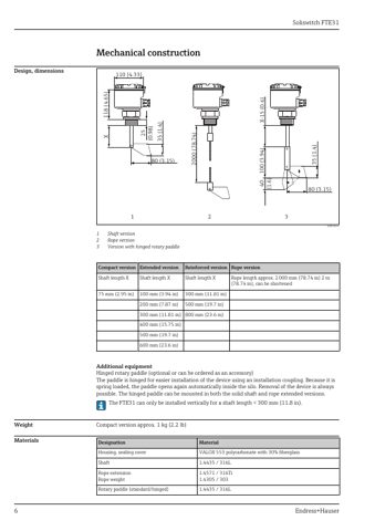 Endress+Hauser FTE31 – Page preview (6e2eae413269_S1-6 S. 6)