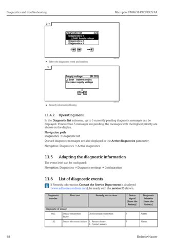 Endress+Hauser Micropilot FMR63B PROFIBUS PA – Page preview (5c28d82648e7_S24-80 S. 25)