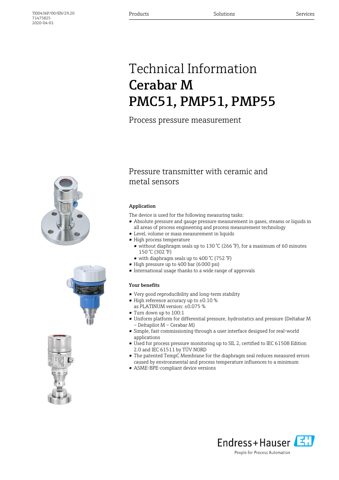 Endress+Hauser Cerabar M – Drawing (20ea2cdc6189_S1-13 S. 1)