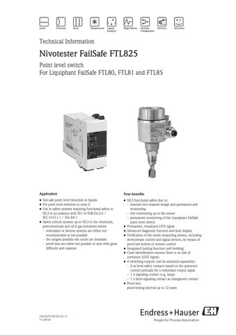 Endress+Hauser FTL825 – Zeichnung (8f5686630443_S1-14 S. 1)