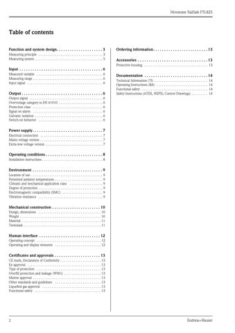 Endress+Hauser FTL825 – Zeichnung (8f5686630443_S1-14 S. 2)
