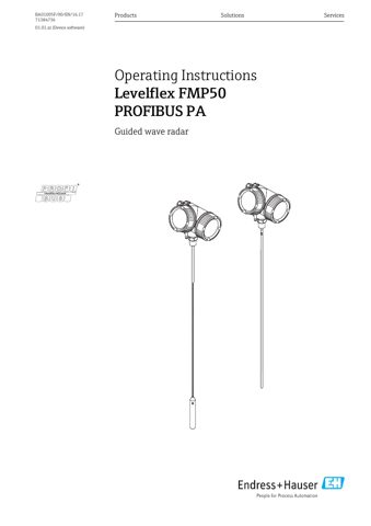 Endress+Hauser BA01005F – Drawing (d89a9c4bdf3f_S1-1 S. 1)