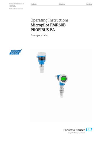 Endress+Hauser BA02261F – Drawing (d3bf66187b24_S1-1 S. 1)