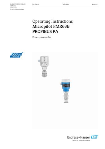 Endress+Hauser BA02263F – Drawing (7f47c6477c4f_S1-1 S. 1)