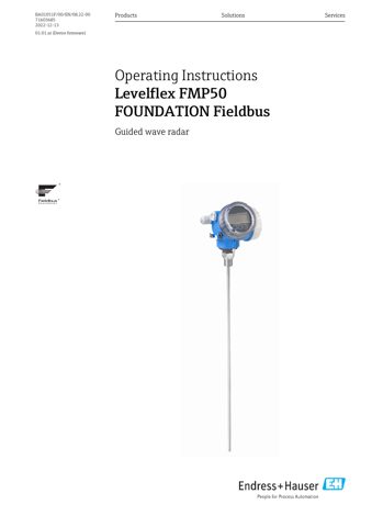 Endress+Hauser BA01051F – Drawing (2f6d00cd469f_S1-1 S. 1)