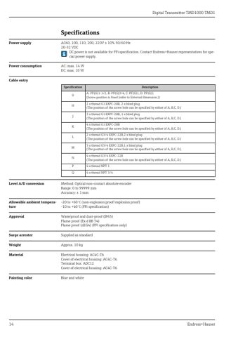 Endress+Hauser TMD1000 TMD1 – Page preview (1e3128523a96_S7-16 S. 8)