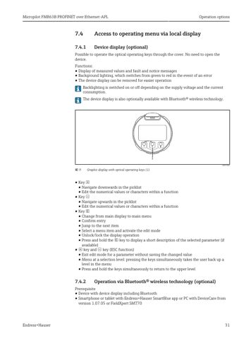 Endress+Hauser Micropilot FMR63B PROFINET over Ethernet-APL – Page preview (119461886145_S16-78 S. 16)