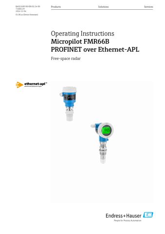 Endress+Hauser BA02269F – Drawing (9b472c6aaed7_S1-1 S. 1)