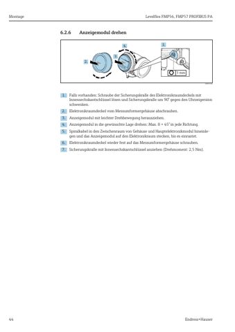 Endress+Hauser Levelflex FMP56, FMP57 PROFIBUS PA – Page preview (b85fbeb4d09d_S20-158 S. 25)