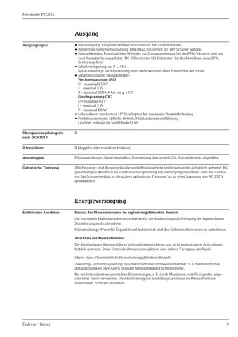 Endress+Hauser Nivotester FTC325 – Drawing (c1aa9dce6772_S3-14 S. 7)