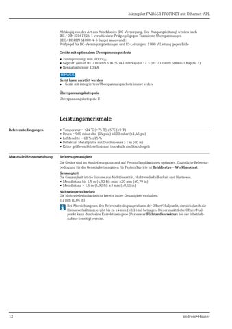 Endress+Hauser Micropilot FMR66B PROFINET mit Ethernet-APL – Page preview (cd7e0d8dd03b_S5-13 S. 8)