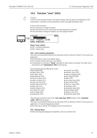 Endress+Hauser FMR531 – Drawing (6c4f7b4e4b00_S30-83 S. 32)