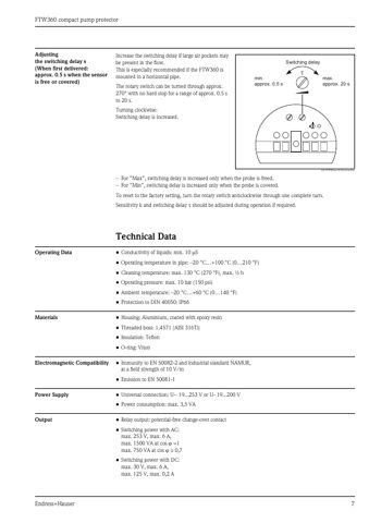 Endress+Hauser FTW360 compact pump protector – Page preview (ce3e4dea702d_S1-12 S. 7)