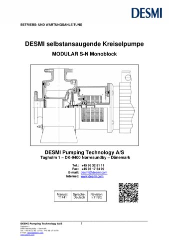 DESMI MODULAR S-N Monoblock – Page preview (fbc60e1c29c9_S1-1 S. 1)