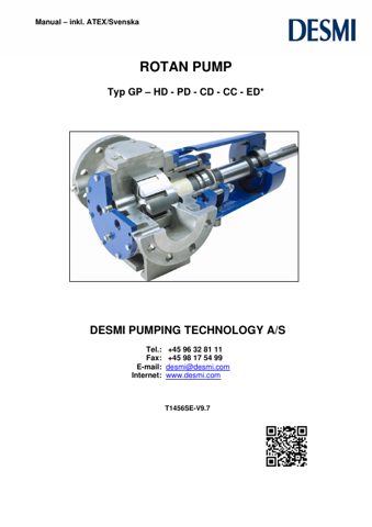 DESMI Typ GP – HD - PD - CD - CC - ED* – Page preview (d40bb4142f20_S1-1 S. 1)