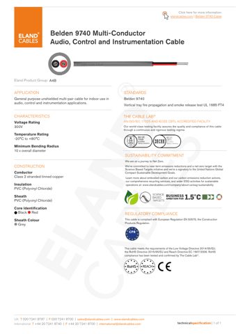 Eland Cables Belden – Drawing (82a22f0fb884_S1-1 S. 1)