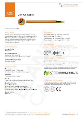 Eland Cables CR1-C1 Cable – Drawing (57495da4cff4_S1-1 S. 1)
