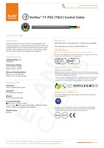 Eland Cables YY PVC (YSLY) – Drawing (e390004806a5_S1-1 S. 1)