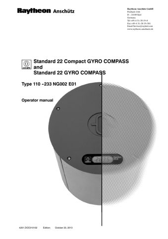 Raytheon Anschütz Type 110 --233 NG002 E01 – Page preview (f1f1c8222b6d_S1-1 S. 1)