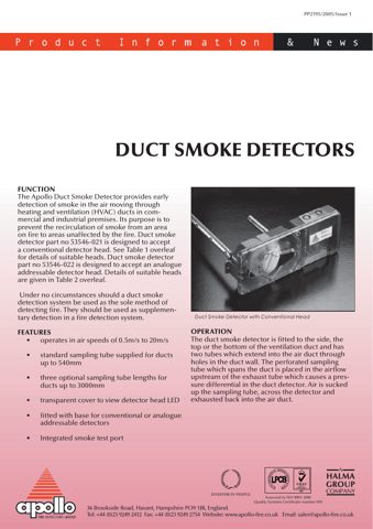 Apollo Fire Detectors 53546-021 – Drawing (a314a003c280_S1-2 S. 1)