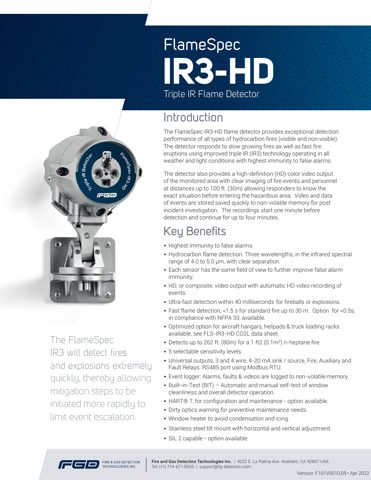 Fire & Gas Detection Technologies IR3-HD – Drawing (910528468e0d_S1-1 S. 1)