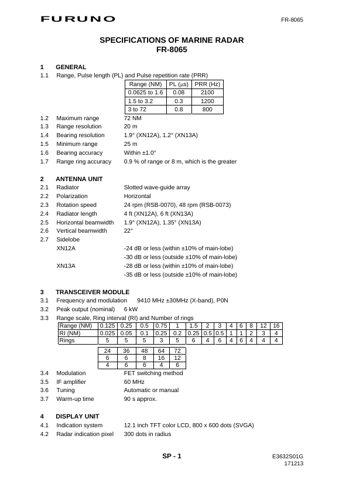 Furuno Electric XN12A – Page preview (001b4fc02877_S1-1 S. 1)