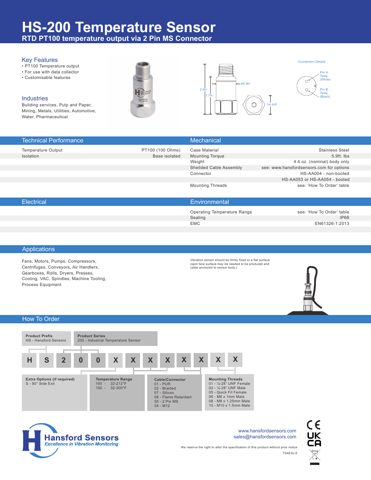 Hansford Sensors HS-200 – Drawing (018f176102ad_S1-1 S. 1)